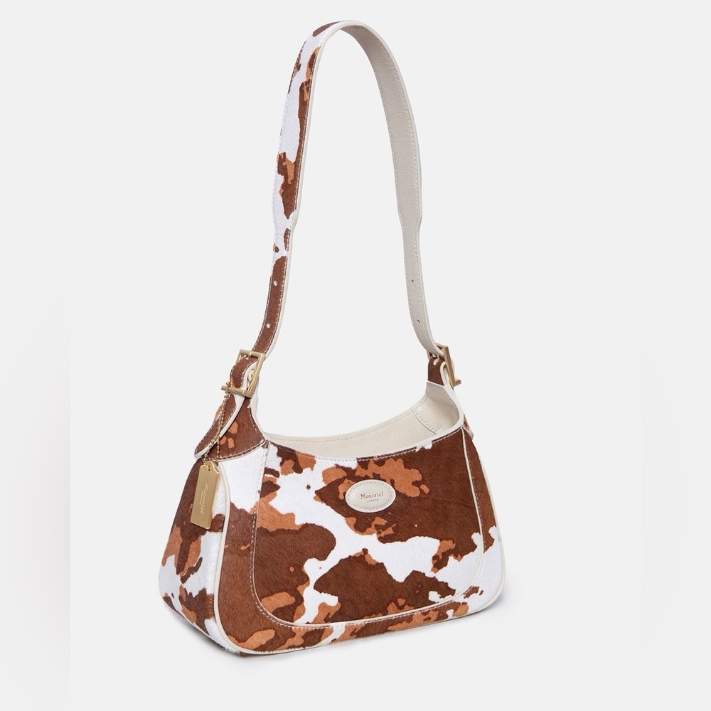 MONCRIEF London Italian full-grain cow leather shoulder bag Sarah 25 Hair